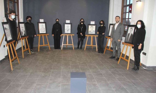 Samsun'da Kovid-19'dan vefat eden 10 sağlık çalışanının portreleri yapıldı