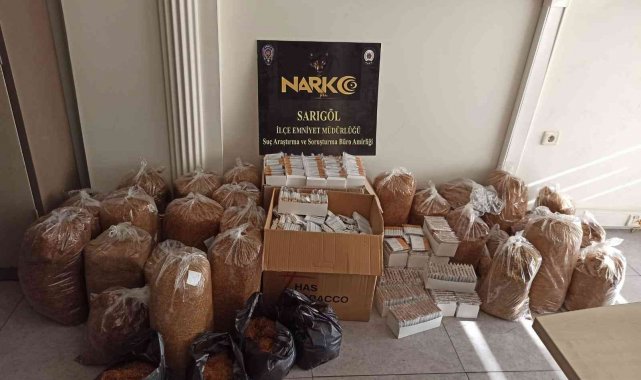 Sarıgöl de kaçak tütün operasyonu