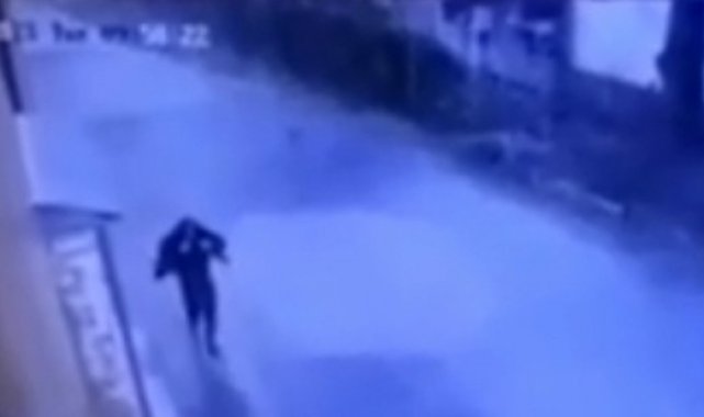 Sarıyer'de ölümün teğet geçtiği anlar kamerada