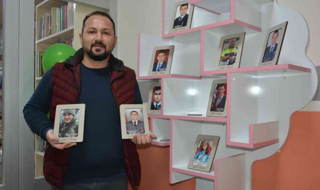 Şehitleri unutmadı, okulunda onlar için özel alan oluşturdu