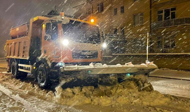 Selçuklu'da kar mesaisi