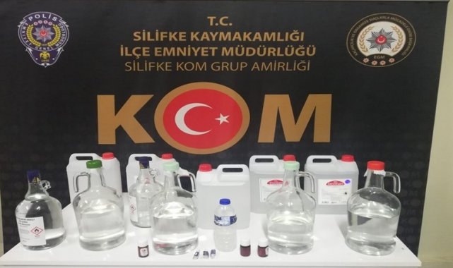 Silifke'de sahte içki operasyonu