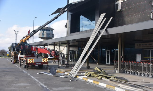 Sinop Havalimanı'nda onarım çalışmaları devam ediyor