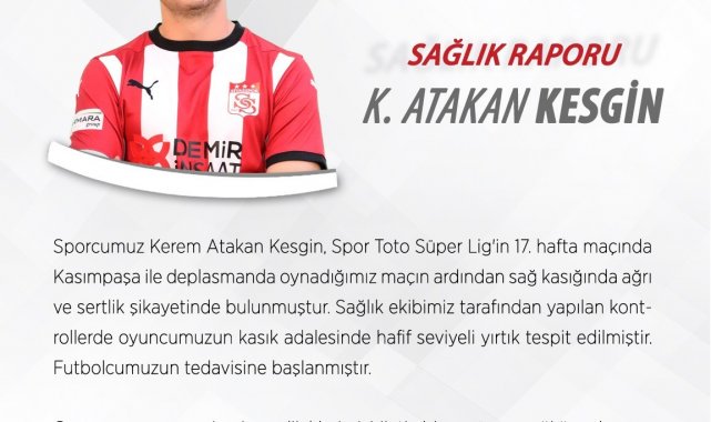 Sivasspor'da Rize maçı öncesi sakatlık şoku!