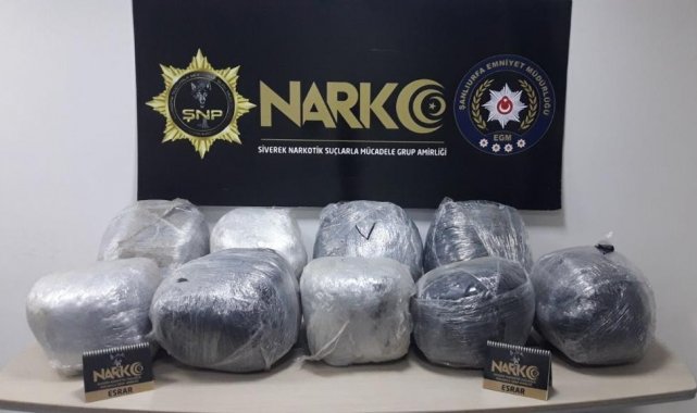 Siverek'te 105 kilo esrar ele geçirildi
