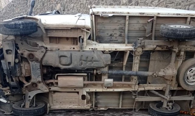 Solhan'da pikap takla attı: 1 yaralı