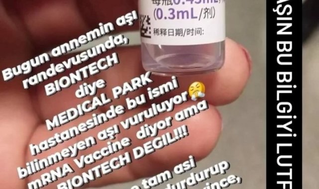 Sosyal medyada paylaşılan aşılar "Biontech" firmasına ait