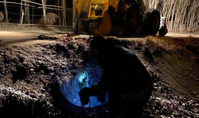 Su giderine düşen köpek kurtarıldı