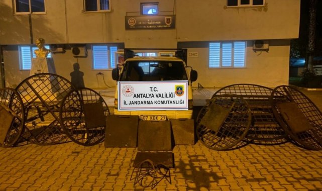 Sulama kanalı kapağı çalan hırsızlar yakalandı