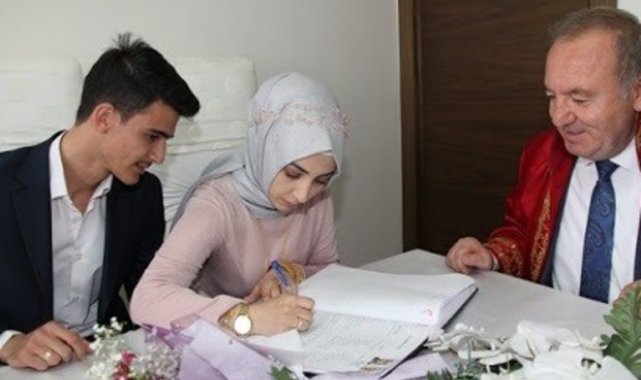 Sungurlu&#039;da 2021 yılında 262 çift evlendi