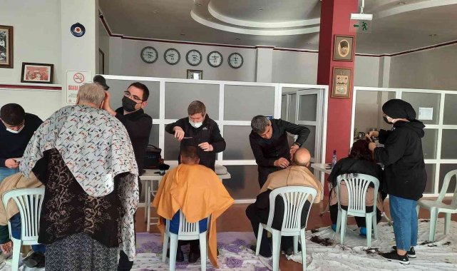 Sungurlu'da engellilere ücretsiz tıraş