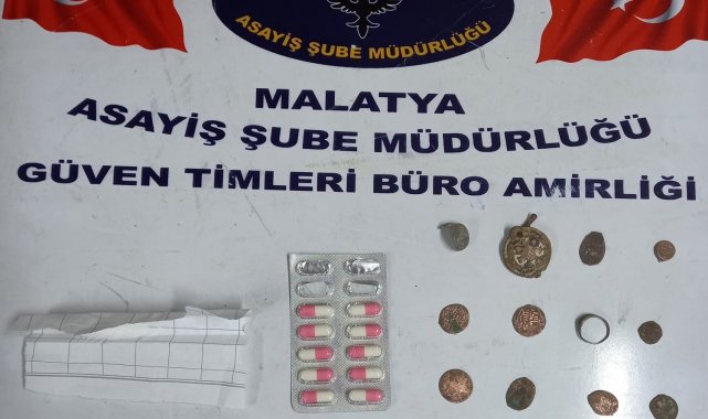 Şüphe üzerine yapılan aramada tarihi eser