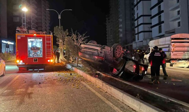 Sürücü direksiyon hakimiyetini kaybetti, araç takla attı: 1 yaralı