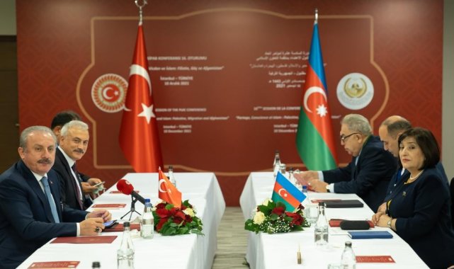 TBMM Başkanı Şentop, Azerbaycan Milli Meclis Başkanı Sahiba Gafarova ile görüştü