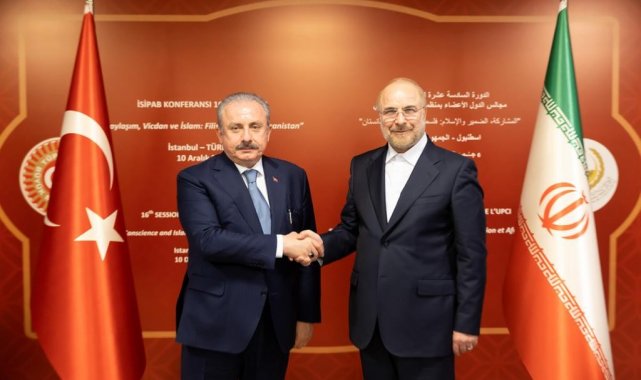 TBMM Başkanı Şentop, İran İslami Danışma Meclisi Başkanı Mohammad Bagher Ghalibafve ile bir araya geldi