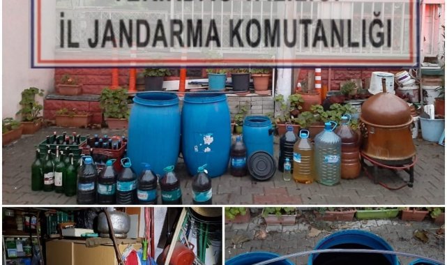 Tekirdağ'da 360 litre sahte içki ele geçirildi