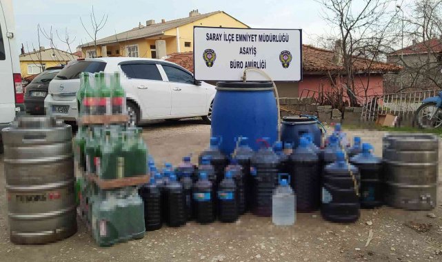 Tekirdağ'da polisten kaçak içki operasyonu