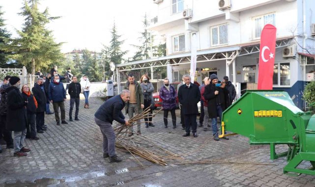Terme&#039;de fındık dal öğütme makinesi teslimi