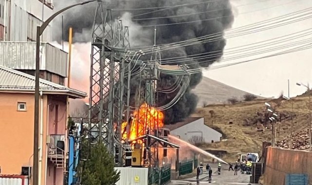 Termik santralde korkutan yangın