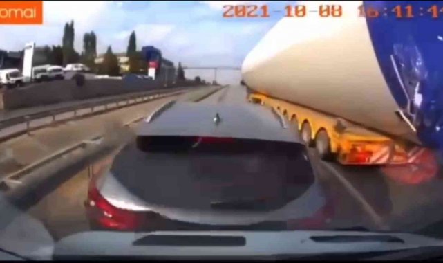 Trafik kaosu araç kameralarına yansıdı