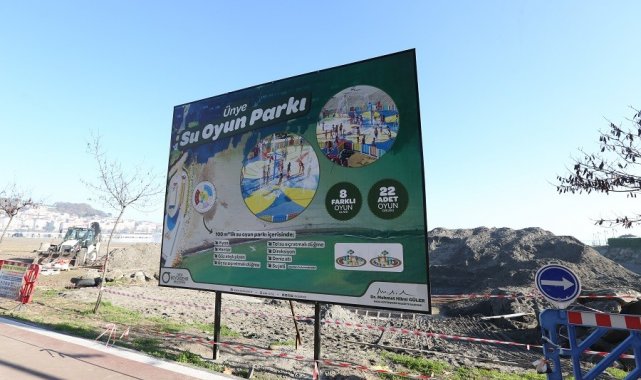 Ünye'de çocuklar için su oyun parkı