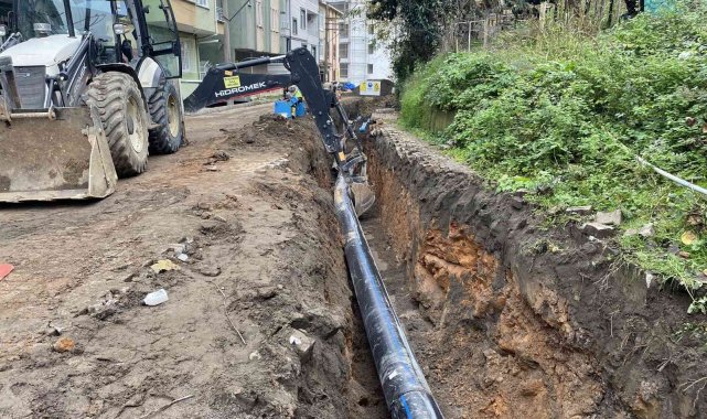 Ünye'de içme suyu şebeke hatları yenileniyor