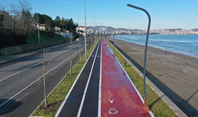Ünye&#039;ye 4,5 kilometrelik bisiklet yolu