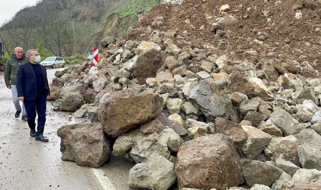 Vali heyelan bölgesinde