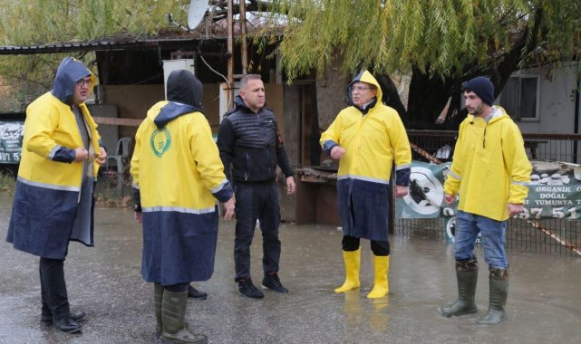 Yağış sürecini sahada yönetti