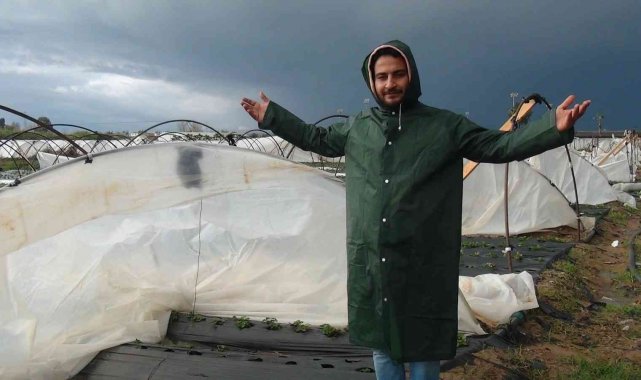 Yağmur ve fırtına sonrası seralarda hasar büyük