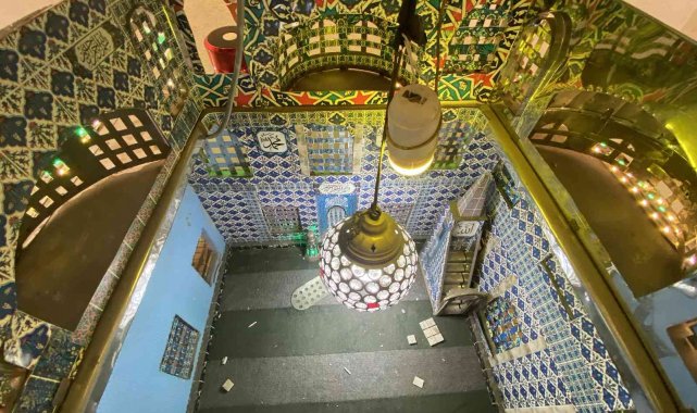 Yaptığı camii maketinde tek eksik imam