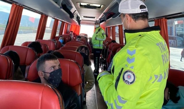 Yeni yıl öncesi otogarda denetimler sürüyor