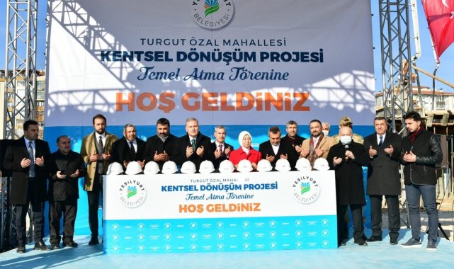 Yeşilyurt &#039;ta kentsel dönüşüm proje alanında temel atma töreni yaptı