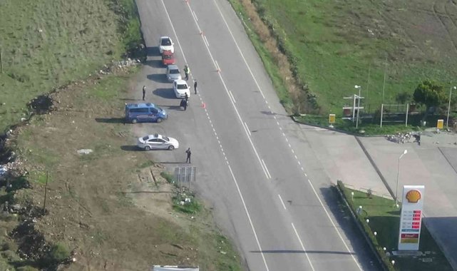 Yılbaşı öncesi jandarmadan havadan trafik denetimi