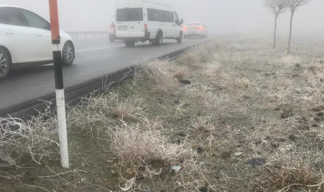 Yoğun sis ve buzlanma kazalara neden oldu