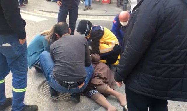 Yolun karşısına geçmeye çalışırken hastanelik oldu