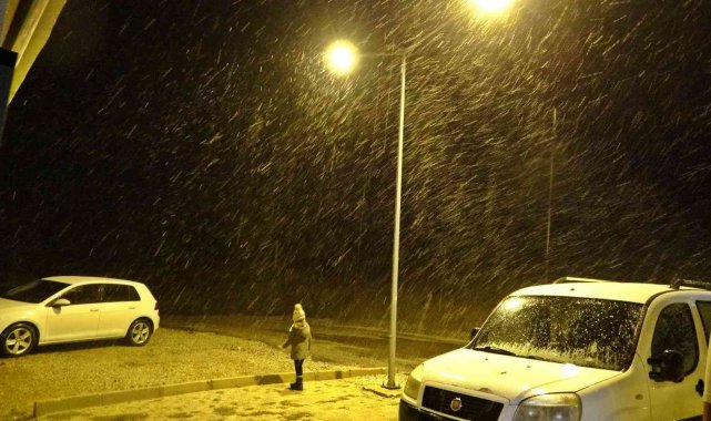 Yüksekova'da lapa lapa kar yağışı