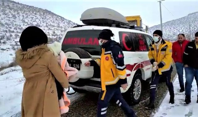 112 Acil Sağlık ekipleri açık kalp ameliyatı olan bebek için seferber oldu