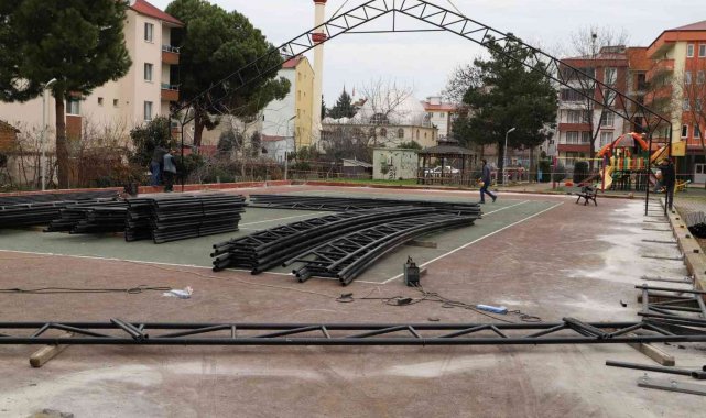 19 Mayıs ilçesinde kapalı tenis kortu için çalışmalar başladı