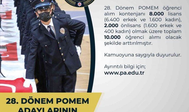 28. Dönem POMEM öğrenci alım kontenjanı artırıldı