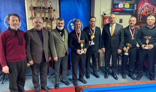 3 Bant Bilardo İl Birinciliği'nde kupalar sahiplerini buldu