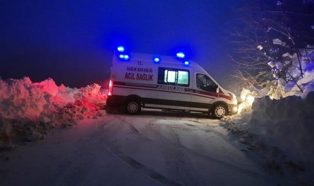 35 kilometrelik yolu 12 saatte aşarak yardım bekleyen hastayı kurtardılar