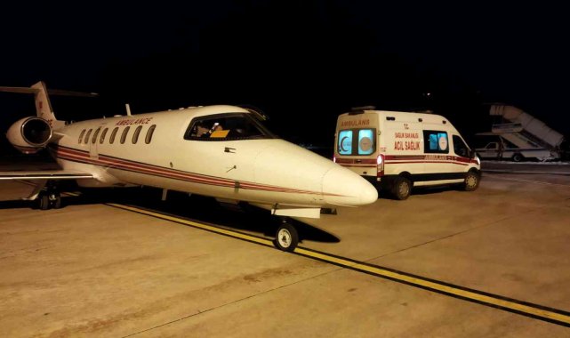 50 yaşındaki hasta uçakla tedavi için Bursa'ya getirildi