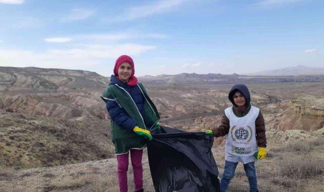 7 yaşındaki Beyza'dan "Lütfen Kapadokya'mızı kirletmeyin" çağrısı