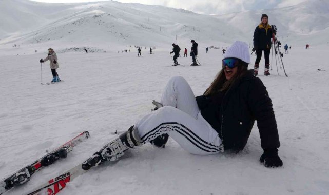 Abalı Kayak Merkezine yoğun ilgi