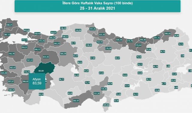 Afyonkarahisar'da korona vaka sayısı 600 oldu