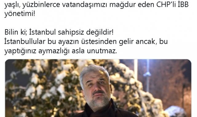 AK Parti İstanbul İl Başkanı Kabaktepe'ten İBB'ye: