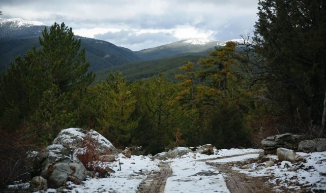 Akdağ Tabiat Parkı'nda muhteşem kış görüntüsü
