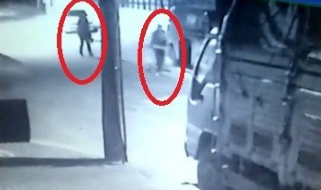 Akü hırsızları kamerada