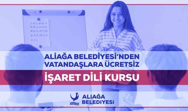 Aliağa'da vatandaşlara ücretsiz işaret dili kursu